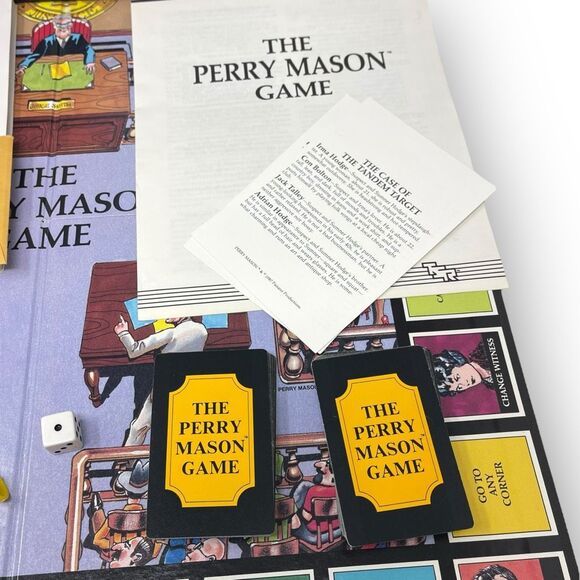 Perry Mason Board Game TV Courtroom Mystery Suspense 1987 Incomplete - Picture 6 of 8